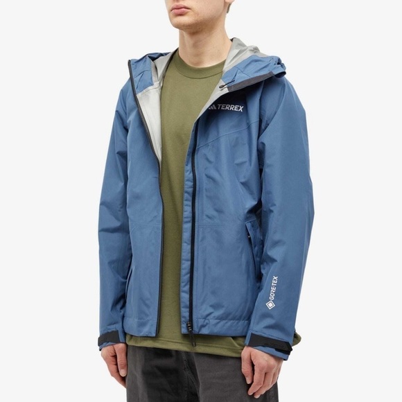 Adidas Men's Xperior Gore-Tex Packable Jacket in Wonder Steel medium - Picture 1 of 9